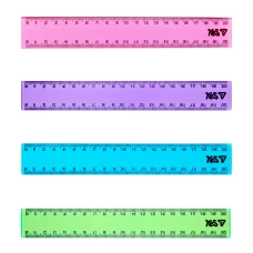 Лінійка 20см "YES" /370730/ "Orange Line" кольорова, прозора (1/48)