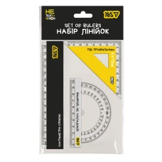 Набір лінійок "Yes" /370700/ (3 предмети) "Не ускладнюй!" , Лінійка 15 см  (1/25/400)