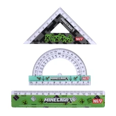 Набір лінійок "Yes" /370695/ (3 предмети) "Minecraft", лінійка 15 см (1/25/400)