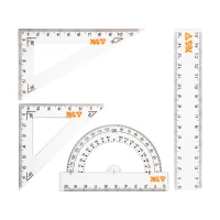 Набір лінійок "Yes" /370744/ (4 предм.) "Orange Line" , лінійка 15 см (1/24/288)