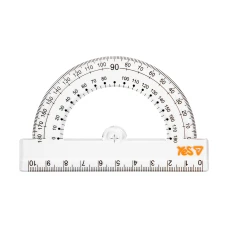 Транспортир 10см "Yes" /370740/ з лінійкою "Orange Line" (1/36/1080)