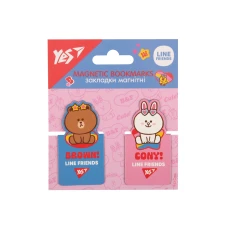Закладка-магніт "YES" /708399/ "Line Friends", висікання, 2 шт (1/10/50) Закладка-магніт "YES" /708399/ "Line Friends", висікання, 2 шт (1/10/50)