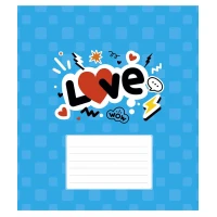 Зошит уч. "Star" 24арк.== /3364L/ "Love" виб.УФ-лак (дівчинка) (25/200)
