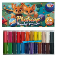 Пластилін "RUDIX" 24кол.*20г /832404/ восковий + стек (1/12)