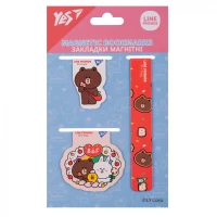 Закладка-магніт "YES" /708358/ "Line Friends", 3 шт (1/10/50)