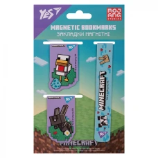 Закладка-магнит "YES" /708344/ "Minecraft.Spring", 3 шт, голубые (1/10/50)
