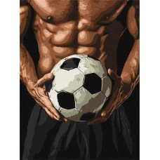Картина за номерами "Ідейка" /KHO8627/  "Торс футболіста Football" 30*40см