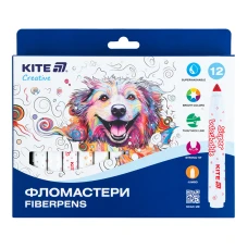Фломастери "Kite" 12 кол. /K-1155/ Creative Superwashable Jumbo (1/12)