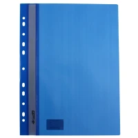 Швидкозшивач пл. європерф. А4 "4OFFICE" /4-240-08/ Синій, глянець (10/240)