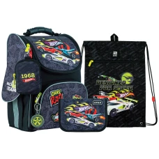 Набір "Kite" /SET_HW24-501S/ рюкзак + пенал + сумка для взуття 501S Hot Wheels (67250) (1/8)