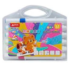 Набір маркерів 12 кол. "AODEMEI" /M6156-12/ акрилових Washable "Animals", plastic box (1/24/144) Набір маркерів 12 кол. "AODEMEI" /M6156-12/ акрилових Washable "Animals", plastic box (1/24/144)