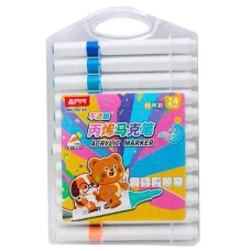 Набір маркерів 24 кол. "AODEMEI" /M6156-24/ акрилових Washable "Animals", plastic box (1/12/72) Набір маркерів 24 кол. "AODEMEI" /M6156-24/ акрилових Washable "Animals", plastic box (1/12/72)