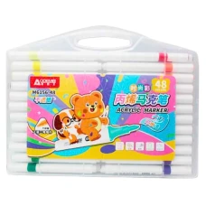 Набор маркеров 48 цв. "AODEMEI" /M6156-48/ акриловых Washable "Animals", plastic box (1/6/36) Набор маркеров 48 цв. "AODEMEI" /M6156-48/ акриловых Washable "Animals", plastic box (1/6/36)