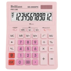 Калькулятор "Brilliant" /BS-8888PK/ настол., 12-розр., 2пам, 155*205*35 мм