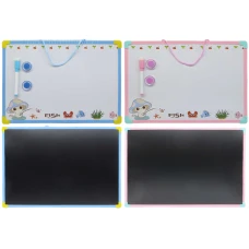 Дошка дитяча сухозтираєма /ТК-6213-4/ 2-стороння (біла+чорна) 25*35см (1/30/60)