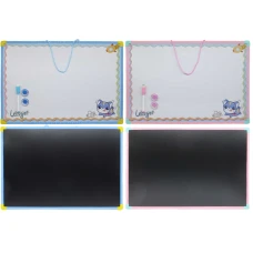 Дошка дитяча сухозтираєма /ТК-6215-4/ 2-стороння (біла+чорна) 35*50см (1/12/36)