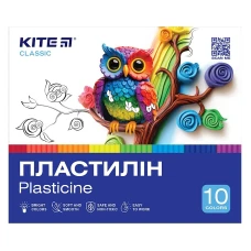 Пластилін восковий "Kite" /K-084/ 10кол., 200г. Classic (67728) (1/20)