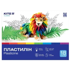 Пластилін восковий "Kite" /K-085/ 18кол., 360г. Classic (67730) (1/14)