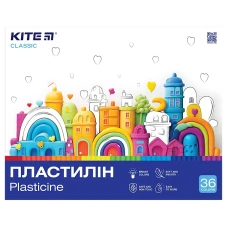 Пластилін восковий "Kite" /K-078/ 36кол., 720г. Classic (67692) (1/7)