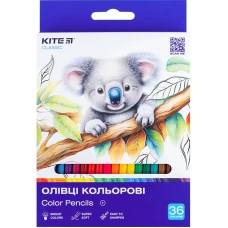 Олівці кольорові "Kite" 36 кол. /K-057/ Classic (67649) (1/8)