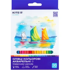 Олівці кольорові акварельні "Kite" 36 кол. /K-1052/ Classic (1/8)