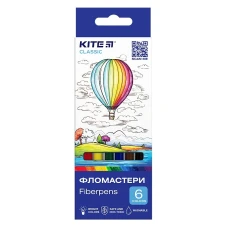 Фломастери "Kite" 6 кол. /K-446/ Classic (67654) (1/24)