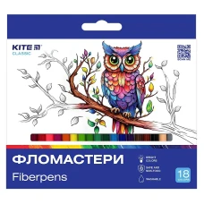 Фломастери "Kite" 18 кол. /K-448/ Classic (67657) (1/12)