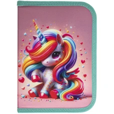 Пенал "CLASS" /25101C/ пенал 1 відд., пустий, 1 відворот, "Cute Unicorn Єдиноріг"