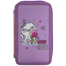 Пенал "CLASS" /25302C/ пенал 2 відд., пустий, "Сool Kitten"