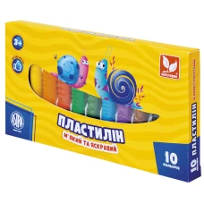 Пластилін восковий "Школярик" 10 кол. круглий /83812902-UA/ 130 г (1/24)