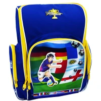 STOCK Ранець "TIGER" /2610-4/ h=38,5 "Football" Синій  (1/4)