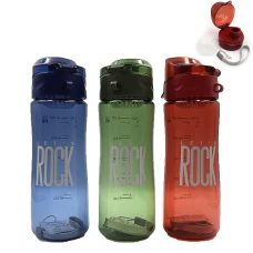Пляшка для води "JO" /9180_/ "Rock" 520мл прозор.петля (1/80)