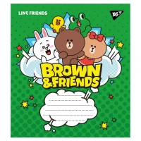Зошит уч. "YES" 18арк.# /766329/ "Line friends" (25/400)