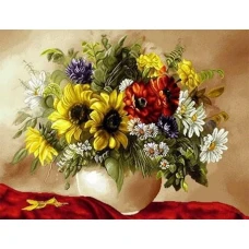 Алмазная мозаика "Go to art" /178726/ "Цветы моего края" 40*50см