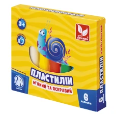 Пластилін восковий "Школярик"  6 кол. круглий /83811905-UA/ 78 г (1/26)