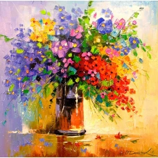 Алмазная мозаика "Go to art" /177149/ "Букет полевых цветов" 30*30см