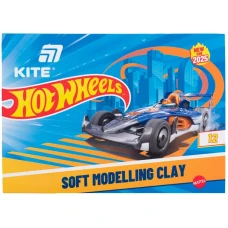 Пластилін восковий "Kite" /HW25-1086-1/  12 кольорів, 240 г. Hot Wheels (1/44)