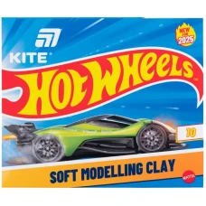 Пластилін восковий "Kite" /HW25-084/  10 кольорів, 200 г. Hot Wheels (1/45)