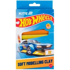 Пластилін восковий "Kite" /HW25-086-1/  12 кольорів, 200 г. Hot Wheels (1/30)