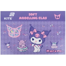 Пластилін восковий "Kite" /HK24-089/  24 кольори, 480 г. Kuromi Куромі (1/24)