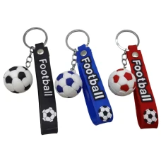 Брелок силіконовий /3170-40/ з хлястиком "Футбольний м'яч football" (12)