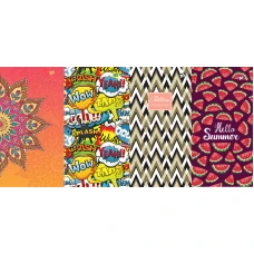 Набір блокнотів "YES" 100*200/64арк, 32шт/уп /151161/ 7БЦ, 4диз.  (1)