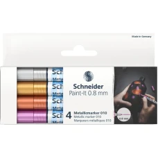 Набір маркерів 4 кол. "SCHNEIDER" /ML01011501/ акрилові, металік Paint-It 0,8 мм