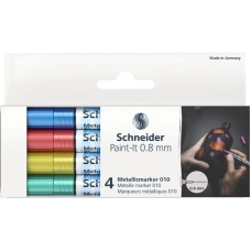 Набір маркерів 4 кол. "SCHNEIDER" /ML01011502/ акрилові, металік Paint-It 0,8 мм 