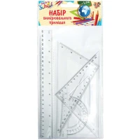 Набір лінійок 1В /370261/ /лин.25, тр.18.тр.13,трансп./  (24)
