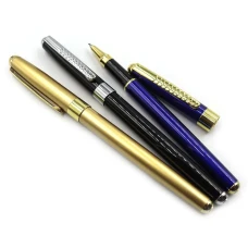 Ручка капиллярная "Baixin" /RP920-8,-9 -12/ металл, синяя, микс (12/600)