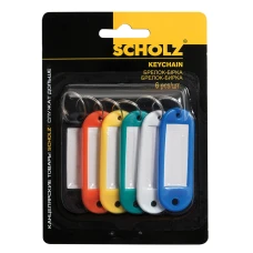 Брелок - бирка "SCHOLZ" /4401/ пластик, кол. асорті (уп 6шт) (1/24) Брелок - бирка "SCHOLZ" /4401/ пластик, кол. асорті (уп 6шт) (1/24)