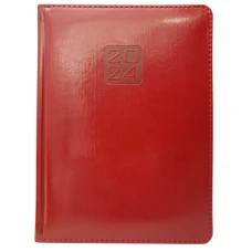STOCK Щотижневик "BuroMAX" /BM.2780-05/ ДАТ 2024 BRAVO, A4, червоний, шкірзам (1/20), шт STOCK Щотижневик "BuroMAX" /BM.2780-05/ ДАТ 2024 BRAVO, A4, червоний, шкірзам (1/20), шт