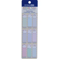 Індекс регістри "Economix" /E20962-01/ ПАПЕРОВІ,15х50 мм, Fun Сhicken, 135 шт., 9 кольорів асорті (1/50/1000)