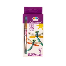 Пластилін "ГАММА'UA" 6 кол. перлам.+ стек /400303/ 90 г (1/20)